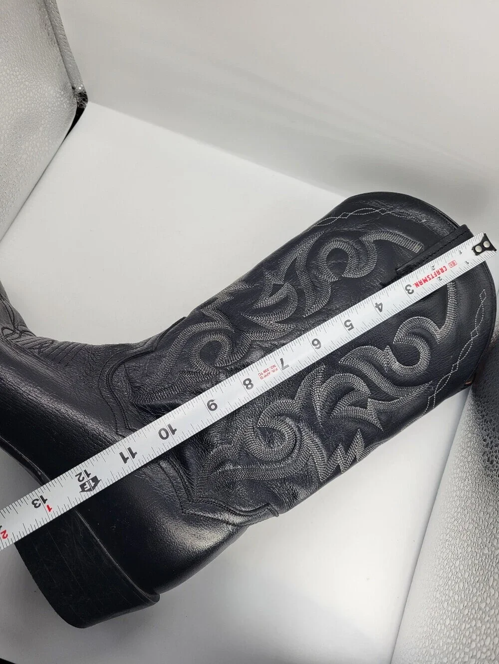 Vintage Dan Post Black Teju Lizard Men 8.5 D Cowboy Western Boots MEX MADE #2110